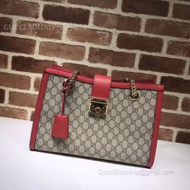 Gucci Padlock GG Medium Shoulder Bag Red 479197