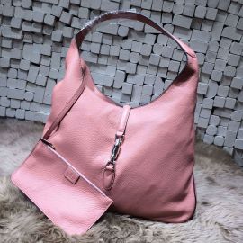 Gucci Jackie Soft Leather Hobo Bag Pink 362968