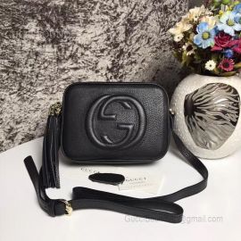 Gucci Soho Small Leather Disco Bag Black 308364