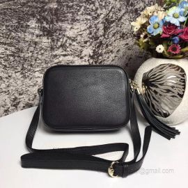 Gucci Soho Small Leather Disco Bag Black 308364