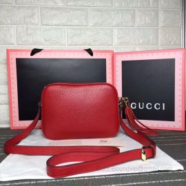 Gucci Soho Small Leather Disco Bag Dark Red 308364