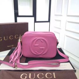 Gucci Soho Small Leather Disco Bag Pink 308364