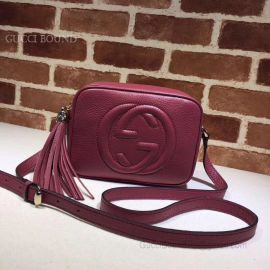 Gucci Soho Small Leather Disco Bag Purple 308364