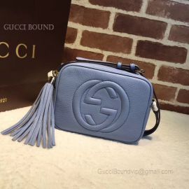 Gucci Soho Small Leather Disco Bag Light Blue 308364