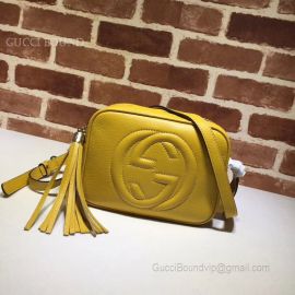 Gucci Soho Small Leather Disco Bag Yellow 308364