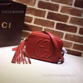 Gucci Soho Small Leather Disco Bag Red 308364