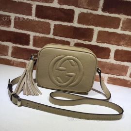 Gucci Soho Small Leather Disco Bag Khaki 308364