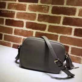 Gucci Soho Small Leather Disco Bag Gray 308364