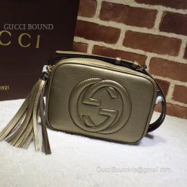 Gucci Soho Small Leather Disco Bronze Bag 308364