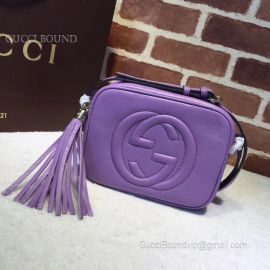 Gucci Soho Small Leather Disco Bag Indigo 308364