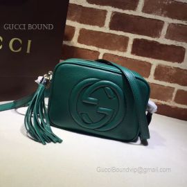 Gucci Soho Small Leather Disco Bag Green 308364