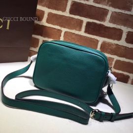 Gucci Soho Small Leather Disco Bag Green 308364