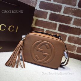Gucci Soho Small Leather Disco Brown Bag 308364