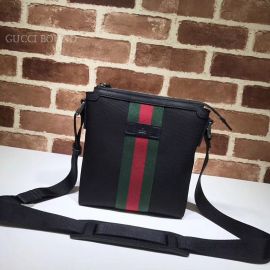 Gucci Techno Canvas Messenger With Web Black 471454