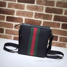 Gucci Techno Canvas Messenger With Web Black 471454