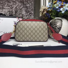 Gucci GG Supreme Messenger Bag Red 476466