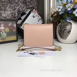 Gucci Women Leather Interlocking GG Crossbody Purse Handbag Pink 510304