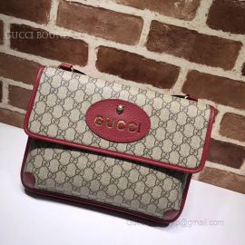 Gucci GG Supreme Messenger Bag Red 495654