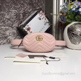 Gucci GG Marmont Matelasse Leather Belt Bag Pink 476434