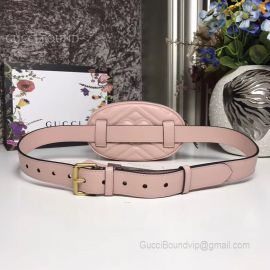 Gucci GG Marmont Matelasse Leather Belt Bag Pink 476434