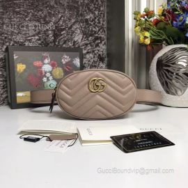 Gucci GG Marmont Matelasse Leather Belt Bag Brown 476434