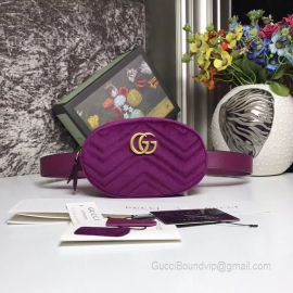 Gucci GG Marmont Matelasse Leather Belt Bag Lilac 476434