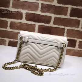 Gucci GG Marmont Chain Belt Bag With Pearls White 476809