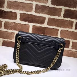 Gucci GG Marmont Chain Belt Bag With Pearls Black 476809