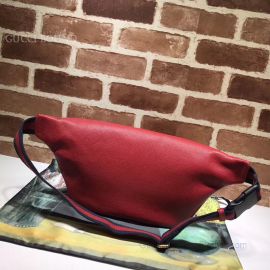 Gucci Print Leather Belt Red Bag 493869