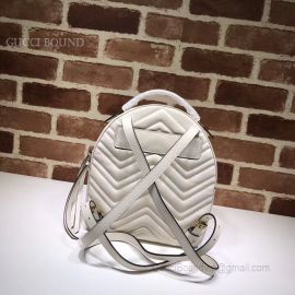 Gucci GG Marmont Quilted Leather Backpack White 476671
