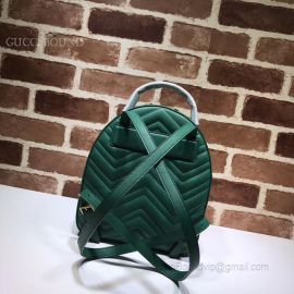 Gucci GG Marmont Quilted Leather Backpack Green 476671