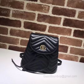 Gucci GG Marmont Matelasse Black Backpack 528129