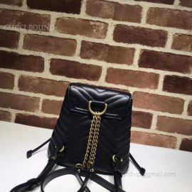 Gucci GG Marmont Matelasse Black Backpack 528129