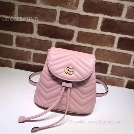 Gucci GG Marmont Matelasse Pink Backpack 528129