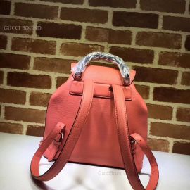 Gucci Bamboo Leather Backpack Red 370833