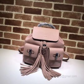 Gucci Bamboo Leather Backpack Pink 370833