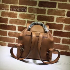 Gucci Bamboo Leather Backpack Brown 370833