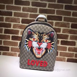 Gucci Tiger Head Print GG Supreme Backpack 419584