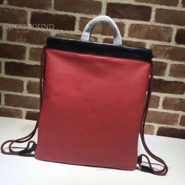 Gucci Gucci Print Small Drawstring Backpack Red 523586