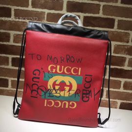 Gucci Coco Capitan Logo Backpack Red 494053