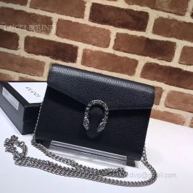 Gucci Dionysus Leather Mini Chain Black Bag 401231