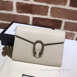 Gucci Dionysus Leather Mini Chain Bag White 401231