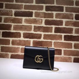 Gucci GG Marmont Leather Mini Chain Bag Black 401232