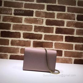 Gucci GG Marmont Leather Mini Chain Bag Pink 401232