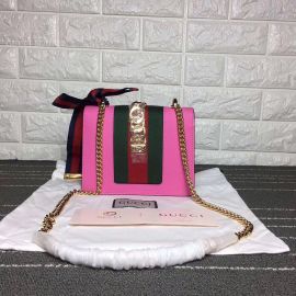 Gucci Sylvie Leather Mini Chain Bag Light Violet 431666
