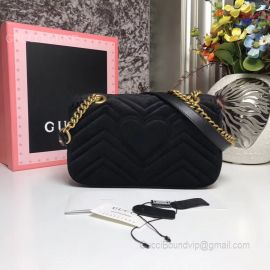 Gucci GG Marmont Embroidered Velvet Mini Bag Black 446744
