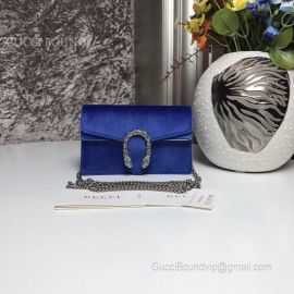 Gucci Dionysus Velvet Super Mini Bag Blue 476432