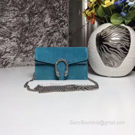 Gucci Dionysus Velvet Super Mini Bag Cyan 476432
