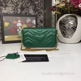 Gucci GG Marmont Matelasse Leather Super Mini Bag Green 476433