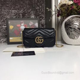 Gucci GG Marmont Matelasse Leather Super Mini Bag Black 476433